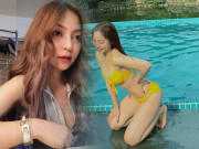 Thời trang - Bạn gái Quang Hải "hâm nóng" mạng xã hội với bikini rực rỡ, mỏng manh