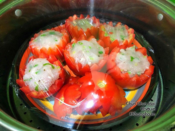 Cà chua nhồi cá thác lác hấp thơm ngon, bổ dưỡng cho cả nhà - 5