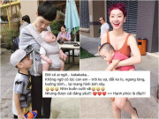 Giải trí - Sao Việt 24h: Dàn nghệ sĩ "phát sốt" với cảnh lếch thếch 1 nách 2 con của Trà My Idol
