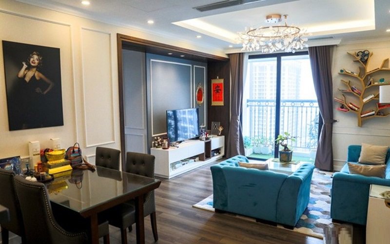Nhà của MC Vân Hugo ở một chung cư cao cấp tại Hà Nội.
