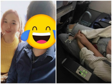 Gái trẻ vớ được người yêu điển trai nhờ cái nắm tay định mệnh trên máy bay