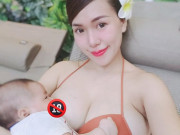 Làm mẹ - Đăng ảnh cho con bú, Mai Thỏ chia sẻ gây bão, fan tranh cãi nảy lửa