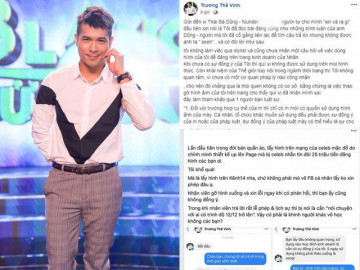 Vụ Trương Thế Vinh đòi 25 triệu tiền ảnh, showbiz tranh cãi nảy lửa