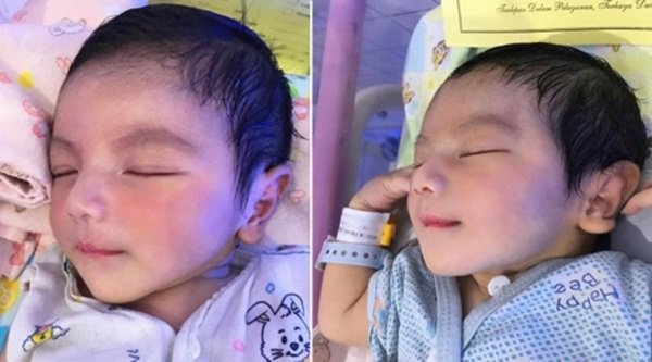 Dung mạo khó tin của em bé sơ sinh amp;#34;đẹp từ trong trứngamp;#34;, càng lớn càng phá nét! - 1