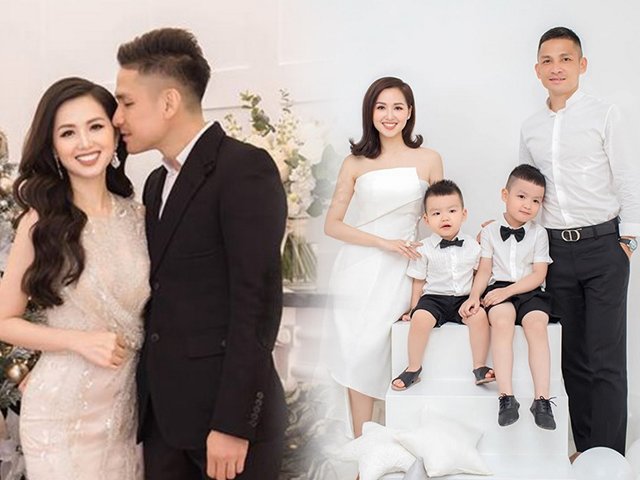Bất ngờ chưa, chụp hình bên hai con mà vợ chồng Tâm Tít vẫn trông hệt cô dâu, chú rể