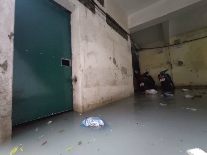 Người dân Hà Nội hì hục tát nước ngập vào nhà, ra sông Kim Ngưu vớt hàng chục kg cá - 9