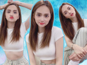 Làm đẹp - Ai bệnh thì có thể nhợt nhạt, chứ Hương Giang dù chân bó bột vẫn khoe mặt mộc rạng ngời