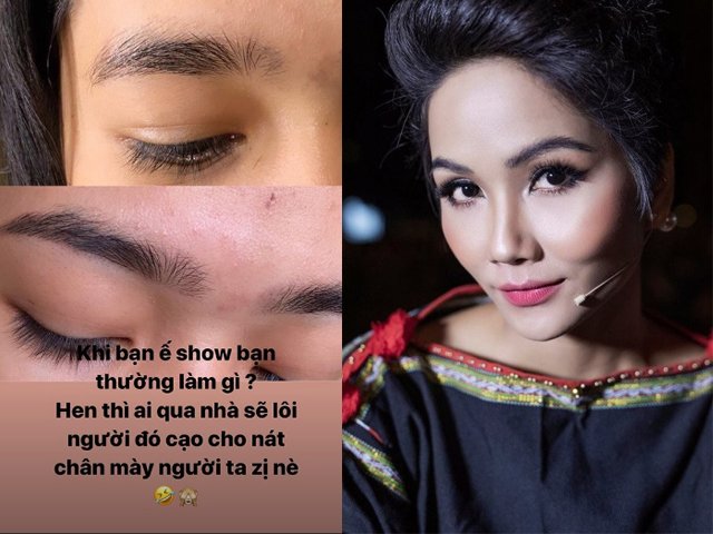 Ế show, Hoa hậu HHen Niê trổ tài tỉa lông mày cho bạn khiến ai cũng hoang mang