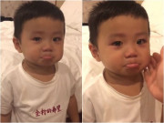 Làm mẹ - Bé trai gây sốt mạng nhờ biểu cảm cực dễ thương khi bị mẹ mắng