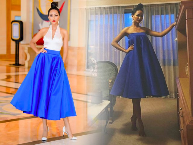 HHen Niê khiến fans chóng mặt vì màn tái chế chiếc váy thần thánh