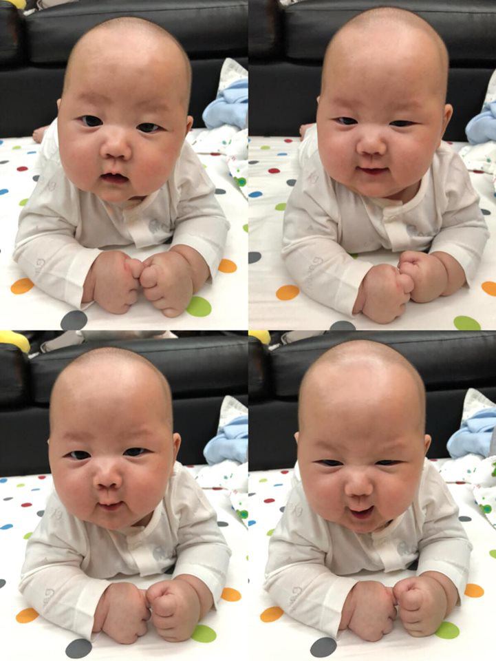 Con trai 4 tháng bụ bẫm, siêu dễ thương khiến mẹ bỉm sữa bế vẹo cả người - 14