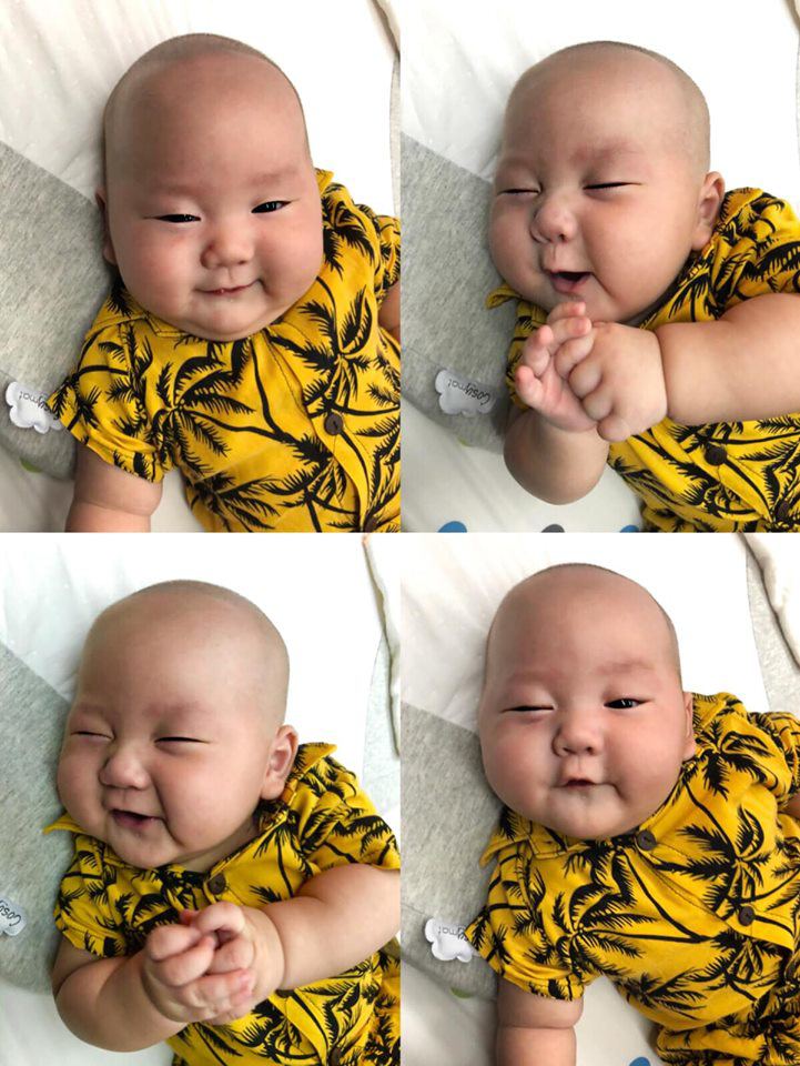 Con trai 4 tháng bụ bẫm, siêu dễ thương khiến mẹ bỉm sữa bế vẹo cả người - 6