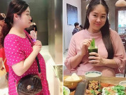 Bà bầu - Cùng đang chờ sinh cuối tháng 8 này, hai mỹ nhân Việt hốt hoảng vì đều nặng tới 80kg