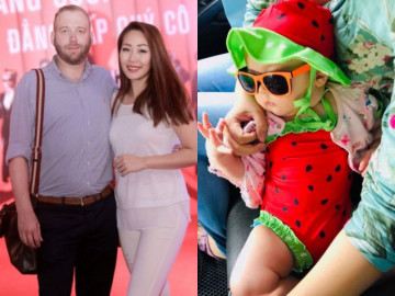 HH Ngô Phương Lan lần đầu khoe diện mạo con gái lai Tây 6 tháng tuổi đã biết bơi