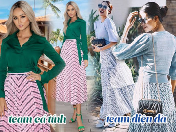 Hai nàng Hậu “lên đồ” với chân váy dài: bạn chọn đội H’Hen cá tính hay Phạm Hương điệu đà?