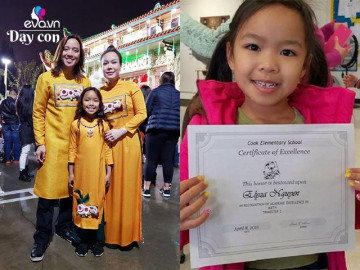 9 năm chẳng thèm khoe con, Việt Hương tuyên bố con gái lớp 3 đạt điểm cao hàng đầu California