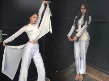 Nữ sinh biến áo dài thành áo bà ba, CĐM thích thú vì trang phục ngày thường vẫn chất ngất