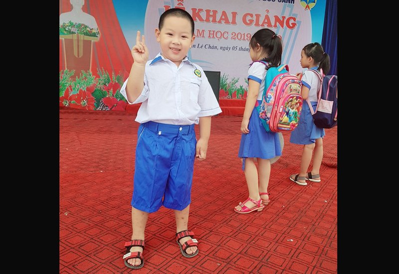 Bé béo nhà mẹ Thu Hạnh.
