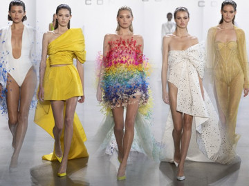 BST "Đi nhặt hạt sương nghiêng" của Công Trí: sắc màu thời trang len lỏi vào chất liệu cuộc sống