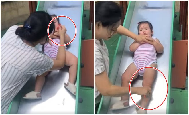 Con gái Hà Anh chơi cầu trượt, bảo mẫu có hành động đặc biệt, ai tinh ý mới nhận ra - 4