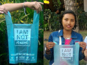 Tin tức - Chiếc túi rẻ bèo hữu ích cho cuộc chiến giảm nhựa: Giống hệt nilon nhưng hòa nước uống được