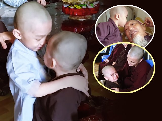 Đau lòng nhìn cảnh 5 chú tiểu từng thắng Thách Thức Danh Hài phải từ biệt 1 em nhỏ