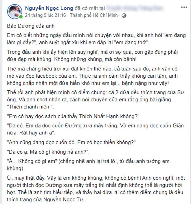 blogger nguyen ngoc long thanh doi voi chang trai tri ky, hot facebooker, mc ran ran chuc mung - 1
