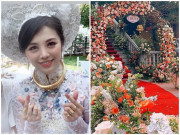 Eva Yêu - Đại diện “con nhà giàu” làm đám hỏi: Vàng đeo trĩu cổ, hoa tươi xếp tầng đắt đỏ