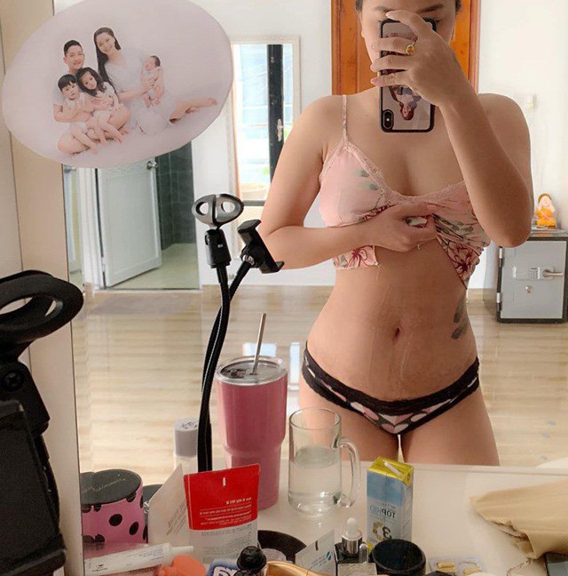 3 năm đẻ liền 3 con, vợ diễn viên Thành Đạt ra đường khoe eo vẫn hở gen nịt bụng - 6