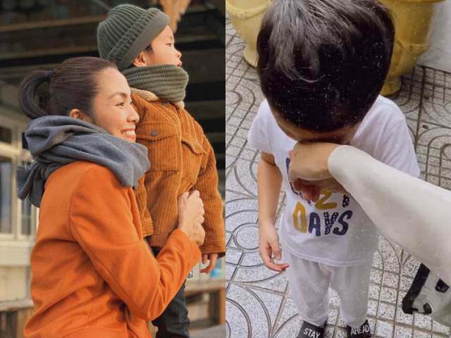Quý tử nhà Tăng Thanh Hà 5 tuổi đã tình cảm, khóc nức nở khi phải tạm biệt mẹ