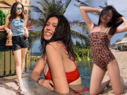 Làm đẹp - Không thua hội con sao Việt, ái nữ nhà Phượng Chanel diện bikini khoe dáng phổng phao, da nâu giòn