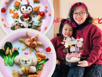 Mẹ đơn thân ở Nhật tiết lộ lọ thuốc trộn màu đẹp, đĩa cơm trẻ em 80 nghìn ngon bổ