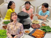 Bếp Eva - MC VTV Diệp Chi thiết đãi bạn của con thịnh soạn, ai cũng tấm tắc: "Bàn tiệc xịn sò quá"