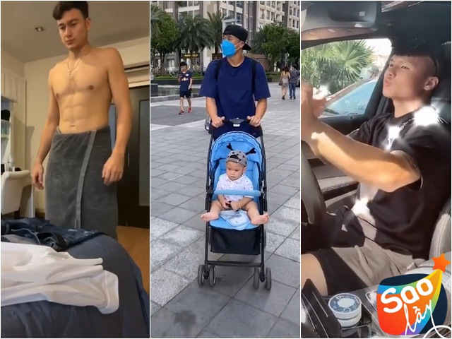 Lâm Tây cởi trần quấn khăn tắm, Bùi Tiến Dũng trông trẻ và những clip độc của dàn cầu thủ - 2