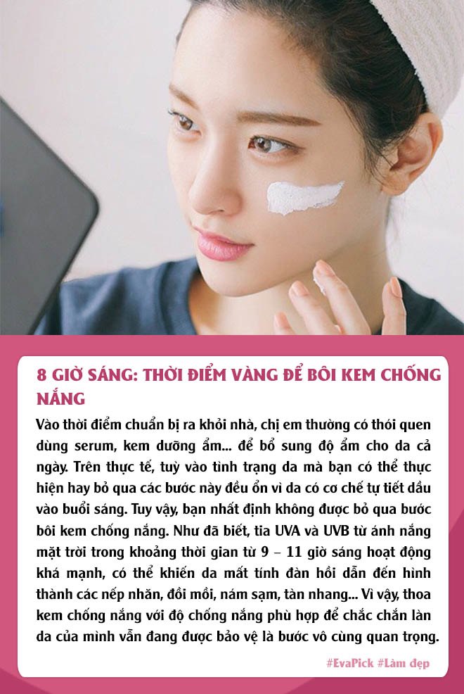 cham da dep dinh cao voi 6 khung giờ vàng, co 1 moc can than skincare thành công cốc - 3