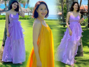 Thời trang - Lần đầu theo trend màu tím, tiếc thay Hồng Diễm lại chọn đúng chiếc đầm sến sẩm