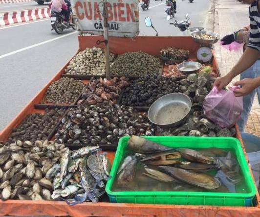 Ghẹ xanh giá siêu rẻ, chỉ 100.000 - 150.000/kg bán la liệt ở vỉa hè TP.HCM - 1