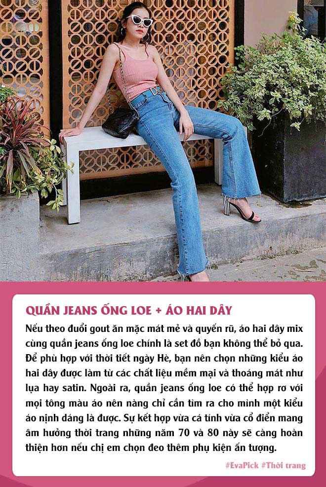 dien quan jeans ong loe de keo chan, chi em can phoi dung ao de co ve ngoai sang xin - 4