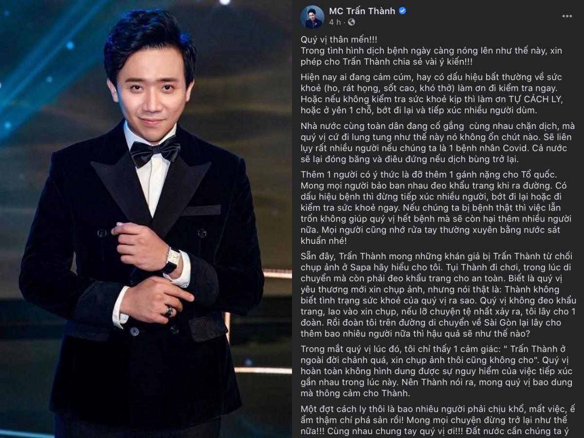 Trấn Thành giải thích hành động từ chối chụp ảnh cùng fan, nhiều người đồng tình - 1
