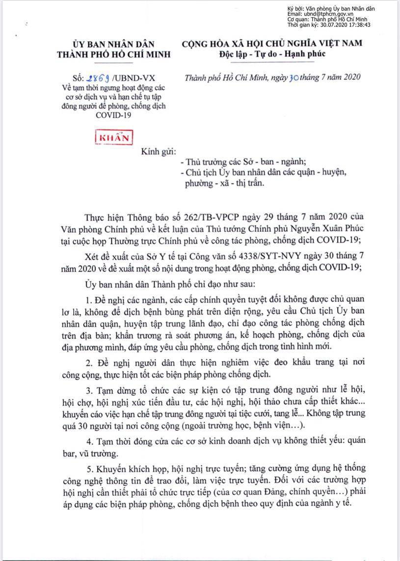 tp.hcm cam tu tap tren 30 nguoi, dong cua quan bar, vu truong tu 0h dem nay - 1
