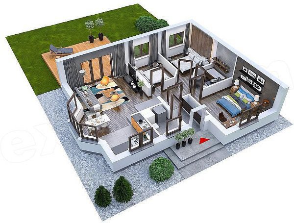 20+ mẫu nhà cấp 4 mái thái đẹp, giá rẻ được ưa thích nhất 2020 - 3