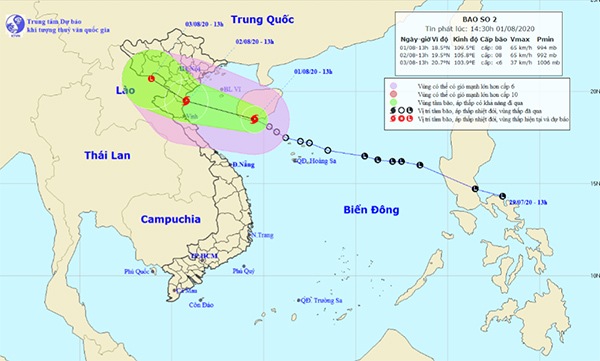 ap thap manh len thanh con bao so 2, lao vao dat lien cac tinh thai binh-nghe an - 1