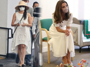 Thời trang - Cùng diện đầm trắng, nhưng Công nương Kate thời thượng ăn đứt em dâu nhờ 1 chiếc khẩu trang