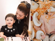 Làm mẹ - Chuẩn mẹ bỉm giàu có, Á hậu Tú Anh dùng "vàng mềm" Tây Tạng làm nước nấu cháo cho con
