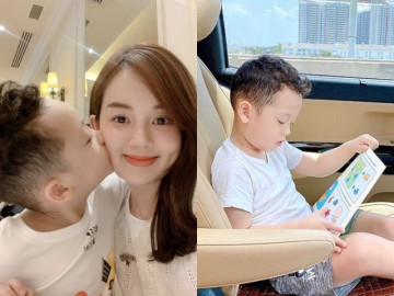 Con trai Ly Kute lớn nhanh như thổi, 4 tuổi đã trông như người lớn