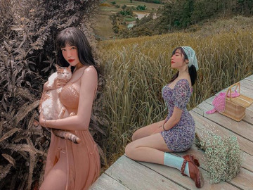 Mới khoe hình hở bạo ít hôm, Elly Trần chuyển sang e ấp với váy hoa hệt cô thôn nữ