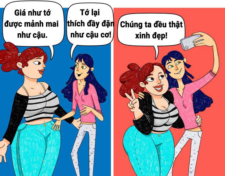 Bộ tranh cực đáng yêu: Người ăn hoài không béo, người “hít khí trời” cũng đủ lên cân - 8
