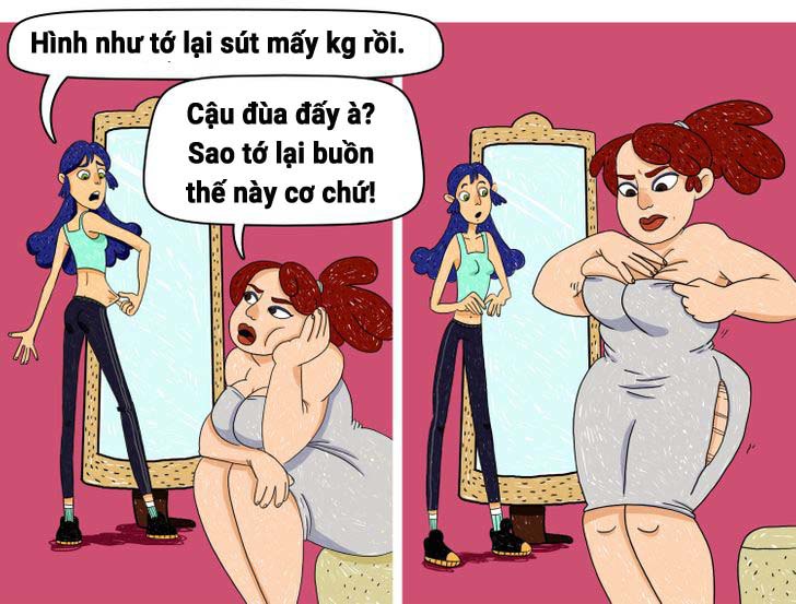 Bộ tranh cực đáng yêu: Người ăn hoài không béo, người “hít khí trời” cũng đủ lên cân - 2