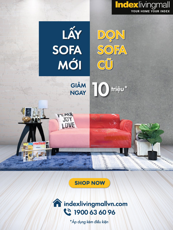 Sofa: Dọn cũ đón mới, giá cực hời tại Index Living Mall - 1