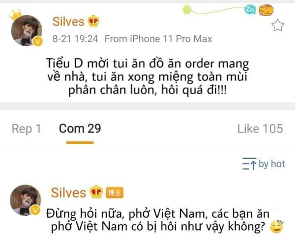 Silves Chao chê món phở Việt khiến dân mạng phẫn nộ